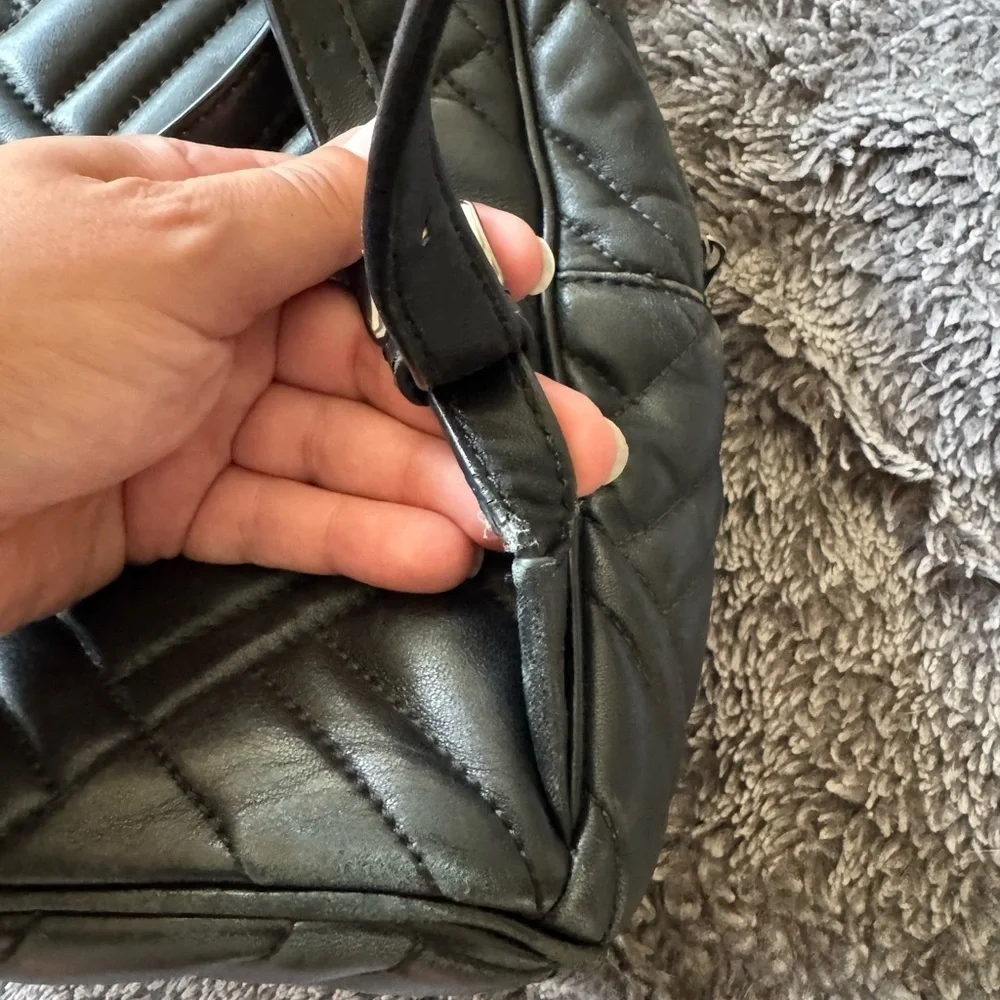 MICHAEL KORS Abbey Black Quilted Backpack